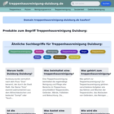 Screenshot treppenhausreinigung-duisburg.de