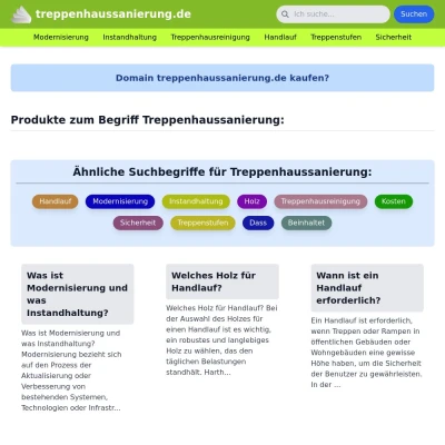 Screenshot treppenhaussanierung.de