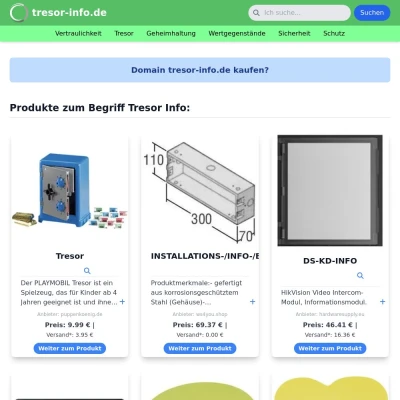 Screenshot tresor-info.de