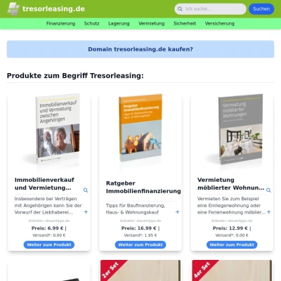 Screenshot tresorleasing.de