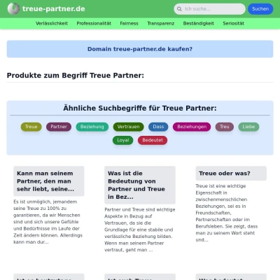 Screenshot treue-partner.de