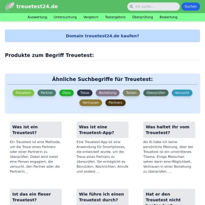 Screenshot treuetest24.de