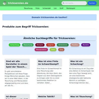 Screenshot tricksereien.de