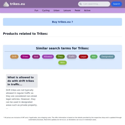 Screenshot trikes.eu
