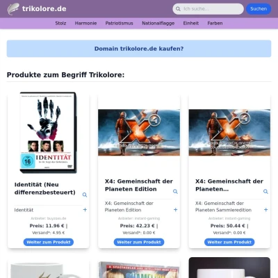 Screenshot trikolore.de