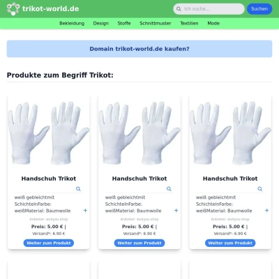 Screenshot trikot-world.de