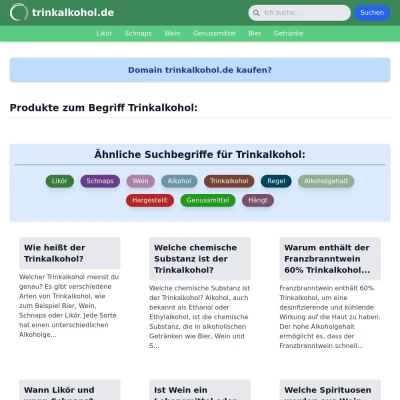 Screenshot trinkalkohol.de