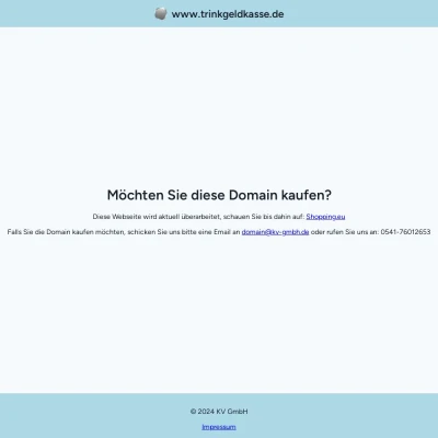 Screenshot trinkgeldkasse.de