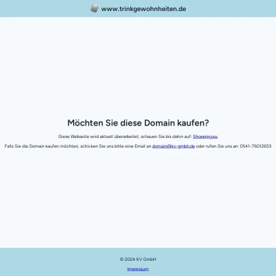 Screenshot trinkgewohnheiten.de