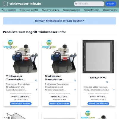 Screenshot trinkwasser-info.de