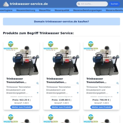 Screenshot trinkwasser-service.de