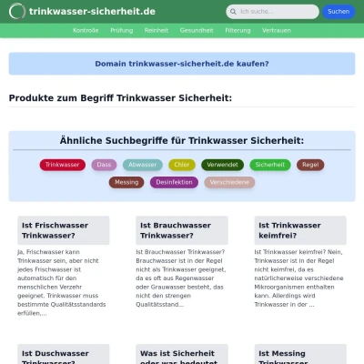 Screenshot trinkwasser-sicherheit.de