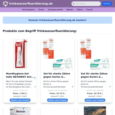 Screenshot trinkwasserfluoridierung.de