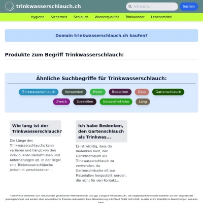 Screenshot trinkwasserschlauch.ch