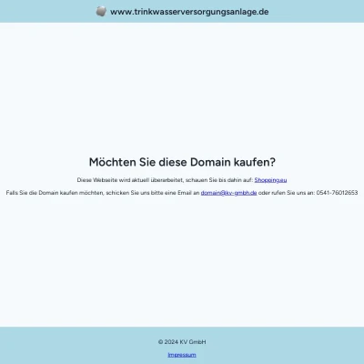 Screenshot trinkwasserversorgungsanlage.de