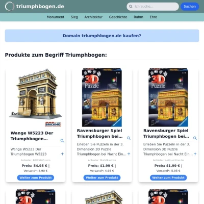 Screenshot triumphbogen.de