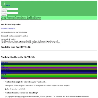 Screenshot trlg.de