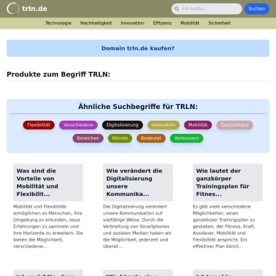 Screenshot trln.de