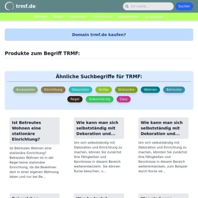 Screenshot trmf.de