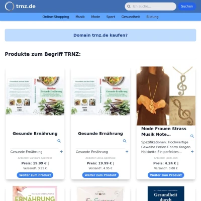 Screenshot trnz.de