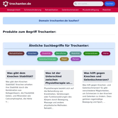 Screenshot trochanter.de