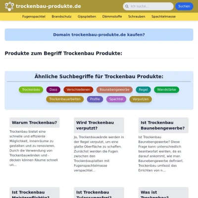 Screenshot trockenbau-produkte.de