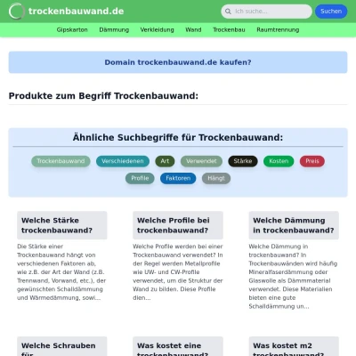 Screenshot trockenbauwand.de