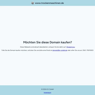 Screenshot trockenmaschinen.de