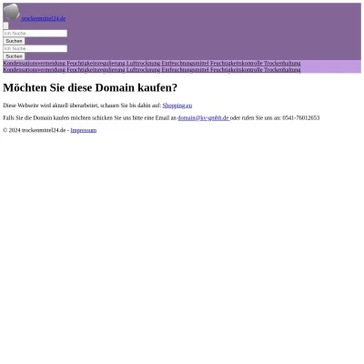 Screenshot trockenmittel24.de