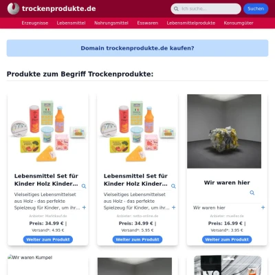 Screenshot trockenprodukte.de