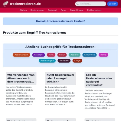 Screenshot trockenrasieren.de