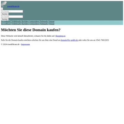 Screenshot troedelkram.de