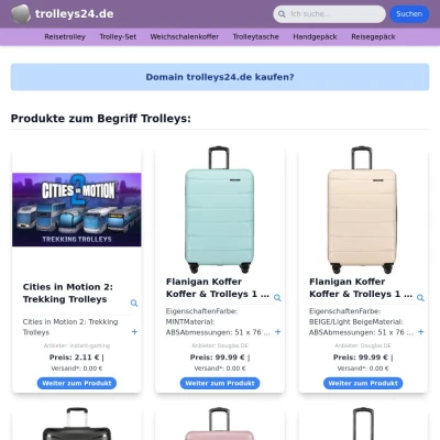 Screenshot trolleys24.de
