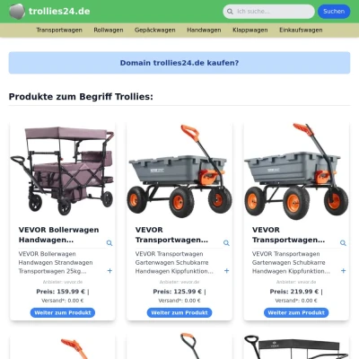Screenshot trollies24.de