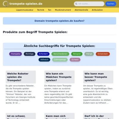 Screenshot trompete-spielen.de
