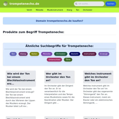 Screenshot trompetenecho.de