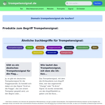 Screenshot trompetensignal.de