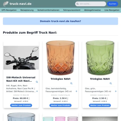 Screenshot truck-navi.de
