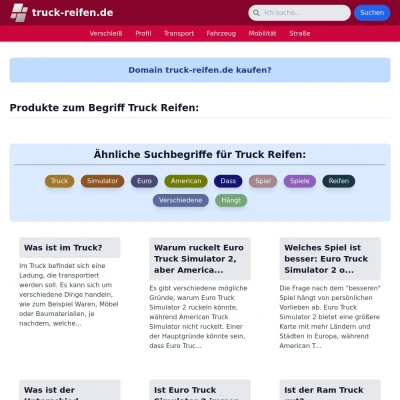 Screenshot truck-reifen.de