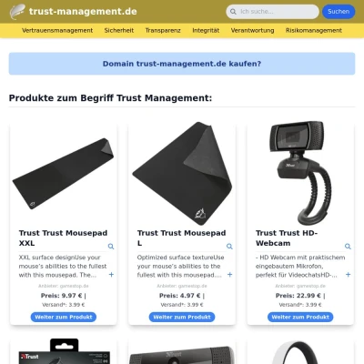 Screenshot trust-management.de