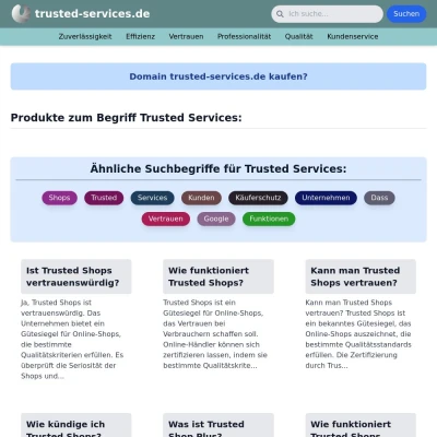 Screenshot trusted-services.de