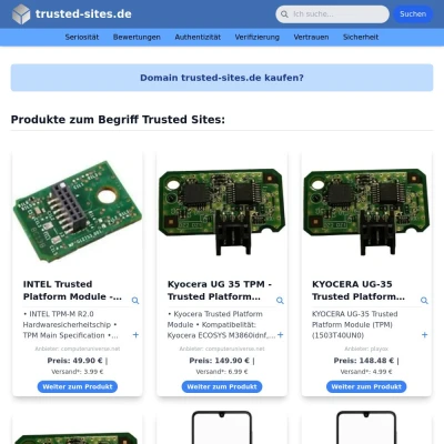 Screenshot trusted-sites.de