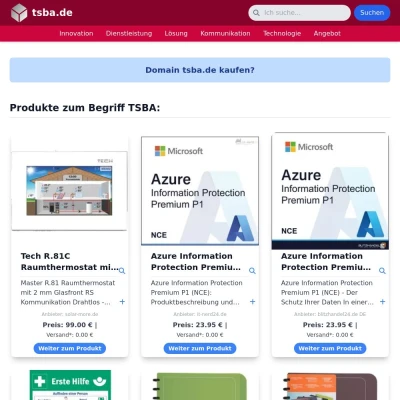 Screenshot tsba.de