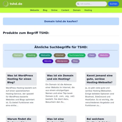 Screenshot tshd.de