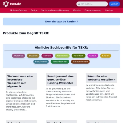 Screenshot tsxr.de