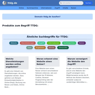 Screenshot ttdg.de