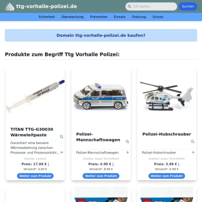 Screenshot ttg-vorhalle-polizei.de