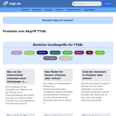 Screenshot ttgb.de