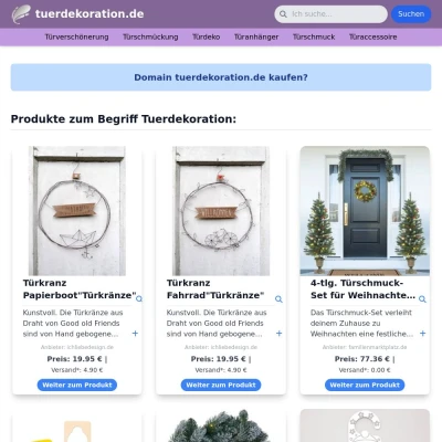 Screenshot tuerdekoration.de