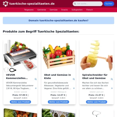 Screenshot tuerkische-spezialitaeten.de